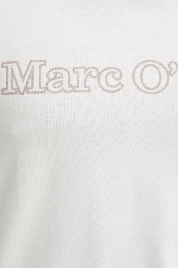 Βαμβακερό μπλουζάκι Marc O'Polo 526201251154 μπεζ