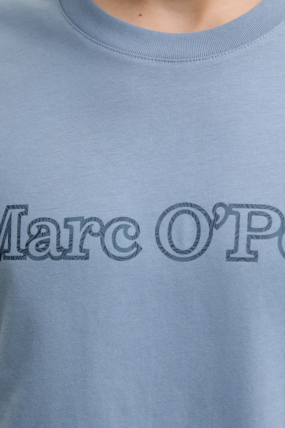 Βαμβακερό μπλουζάκι Marc O'Polo 526201251154 μπλε