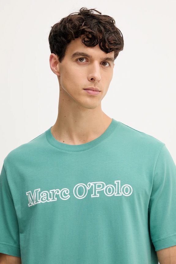 Marc O'Polo t-shirt bawełniany zielony 526201251154