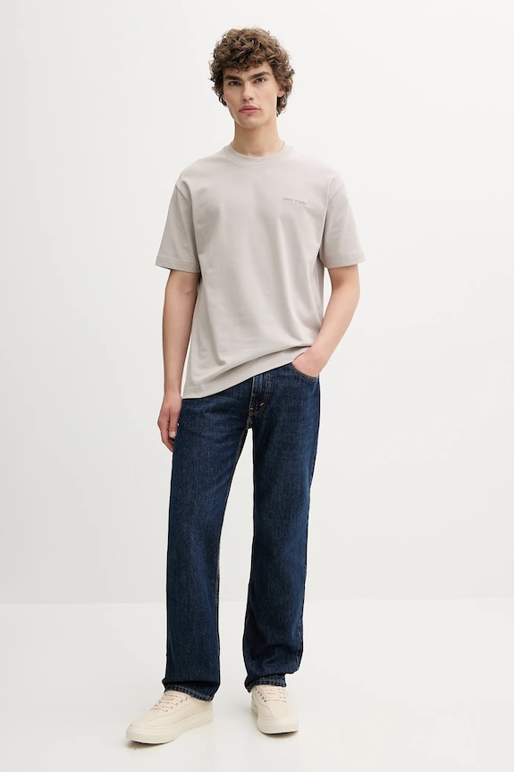 Βαμβακερό μπλουζάκι Marc O'Polo 5000008457 μπεζ AW25