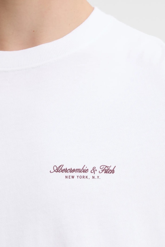 Bavlnené tričko Abercrombie & Fitch KI123.5091.100 biela