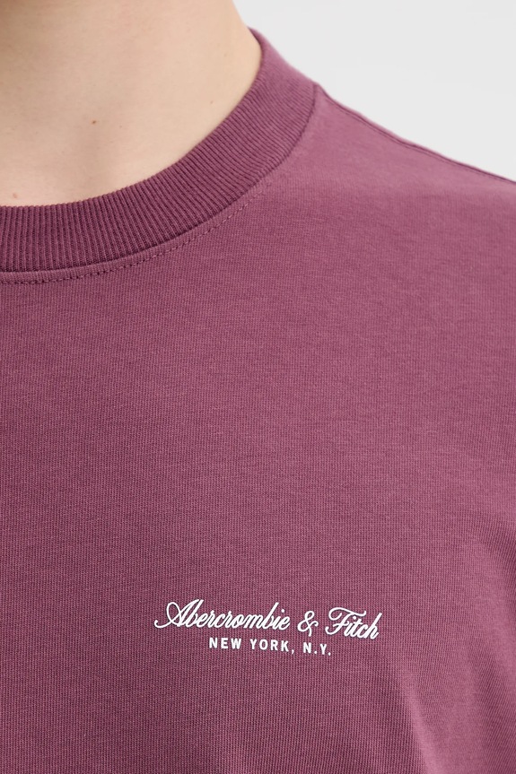 Bavlnené tričko Abercrombie & Fitch KI123.5091.610 fialová