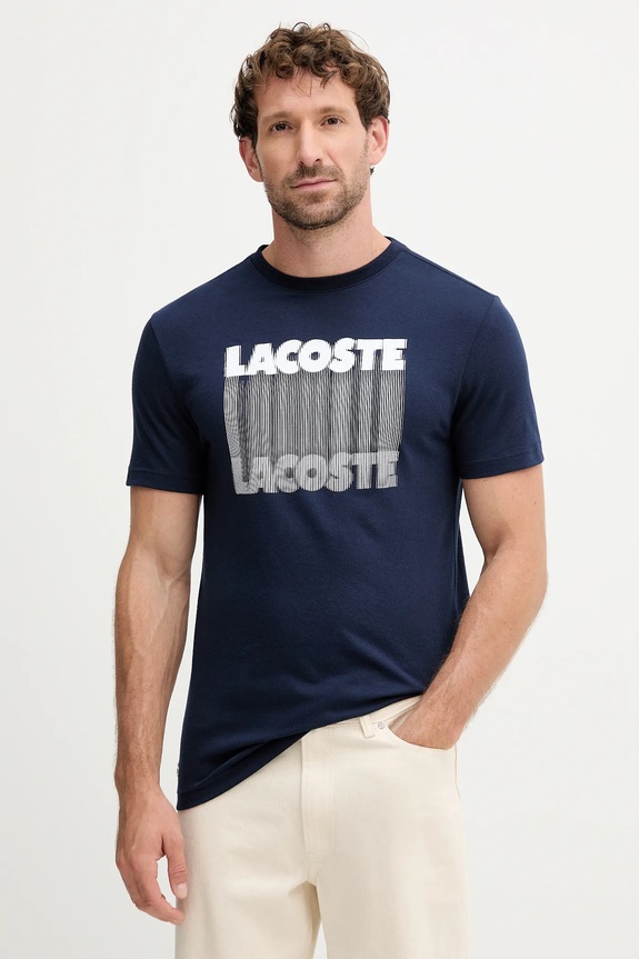 Lacoste t-shirt regular granatowy TH4781