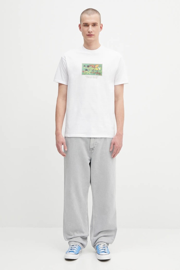 Carhartt WIP t-shirt in cotone S/S Cream Of The Crop I035192.02XX bianco