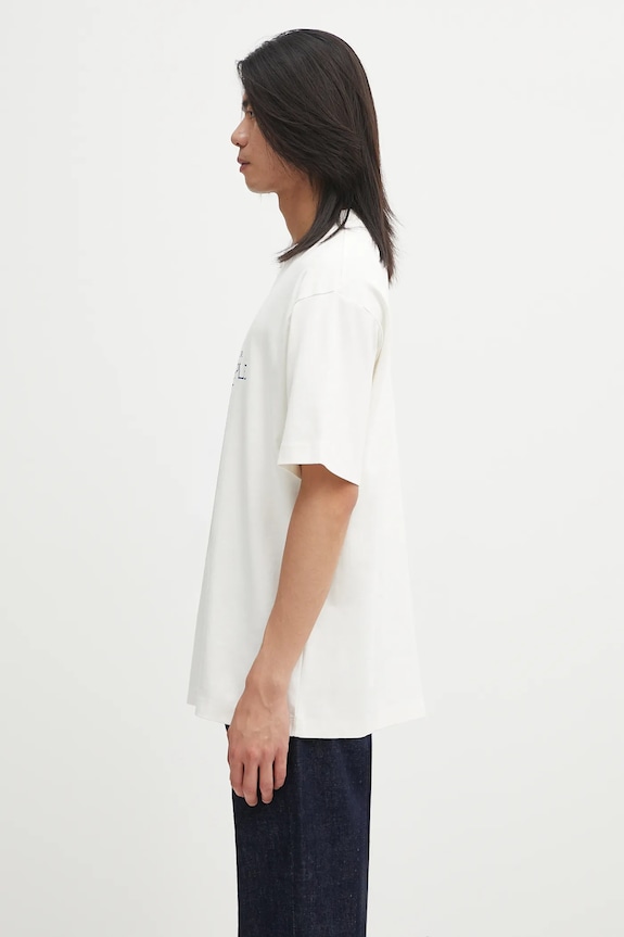 Drôle de Monsieur Le T-shirt "The Best Club" tričko bavlnené pánske I.TS273.CO002 béžová AW25