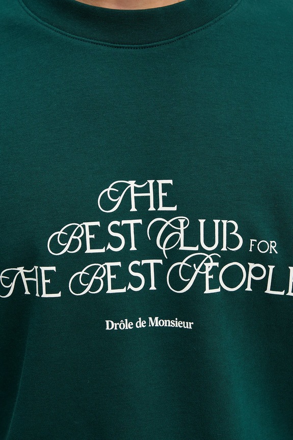 Drôle de Monsieur majica muška pamučna Le T-shirt "The Best Club" I.TS273.CO002 zelena