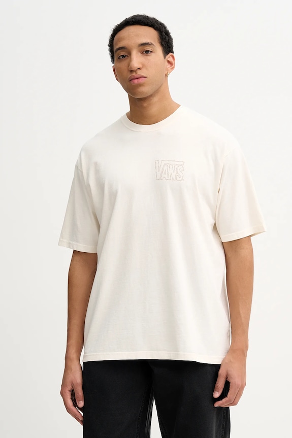 Odzież Vans t-shirt bawełniany VN000PCWFS81 beżowy