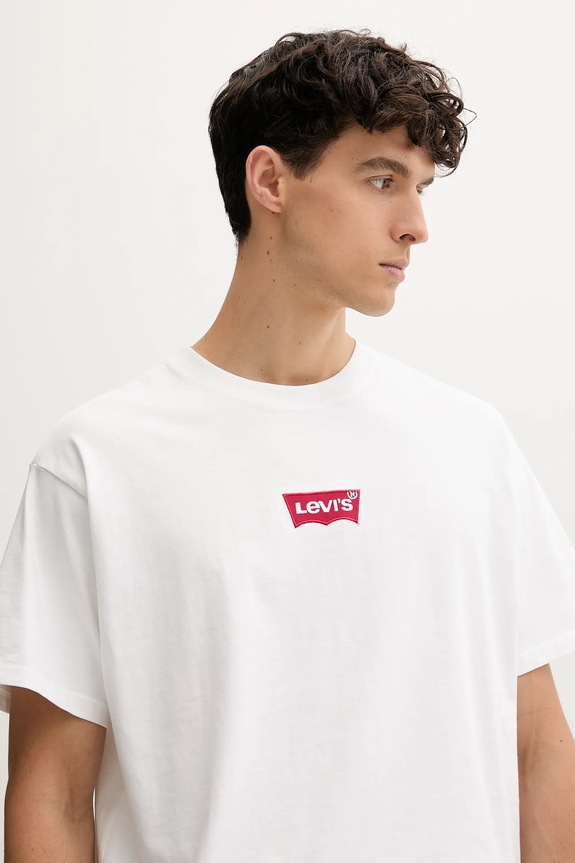 Levi's t-shirt bawełniany biały 87373.0214