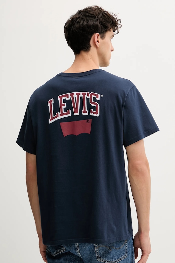 Odzież Levi's t-shirt bawełniany A2082.0282 granatowy