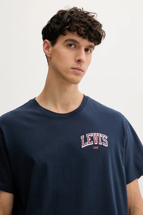 Levi's t-shirt bawełniany granatowy A2082.0282