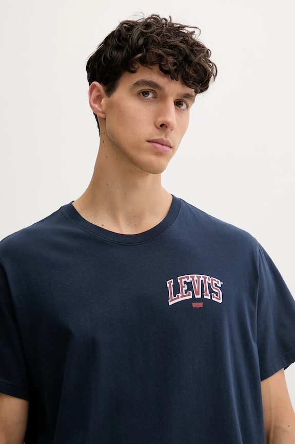 Levi's t-shirt bawełniany granatowy A2082.0282
