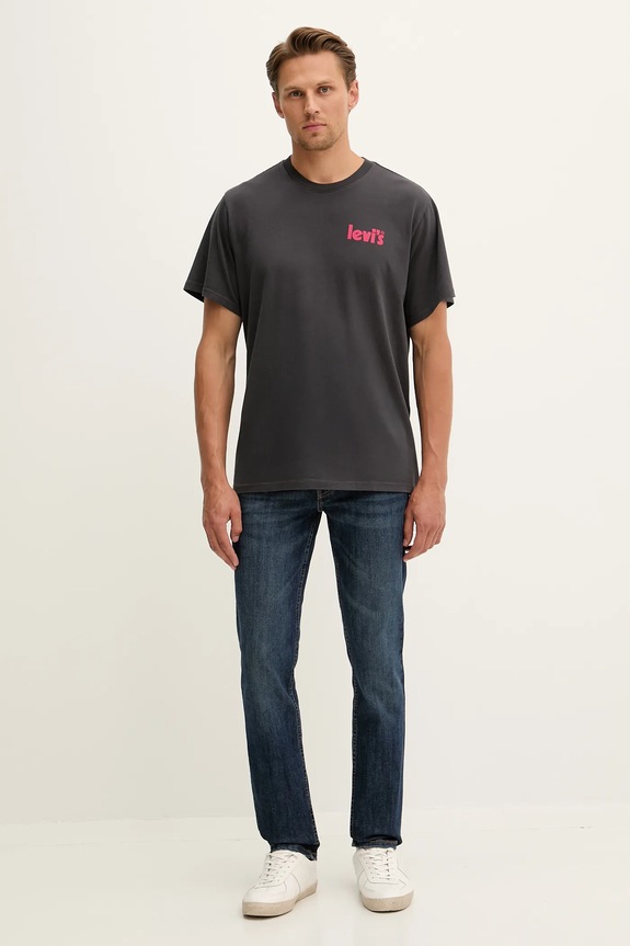 Βαμβακερό μπλουζάκι Levi's A2082.0317 γκρί AW25
