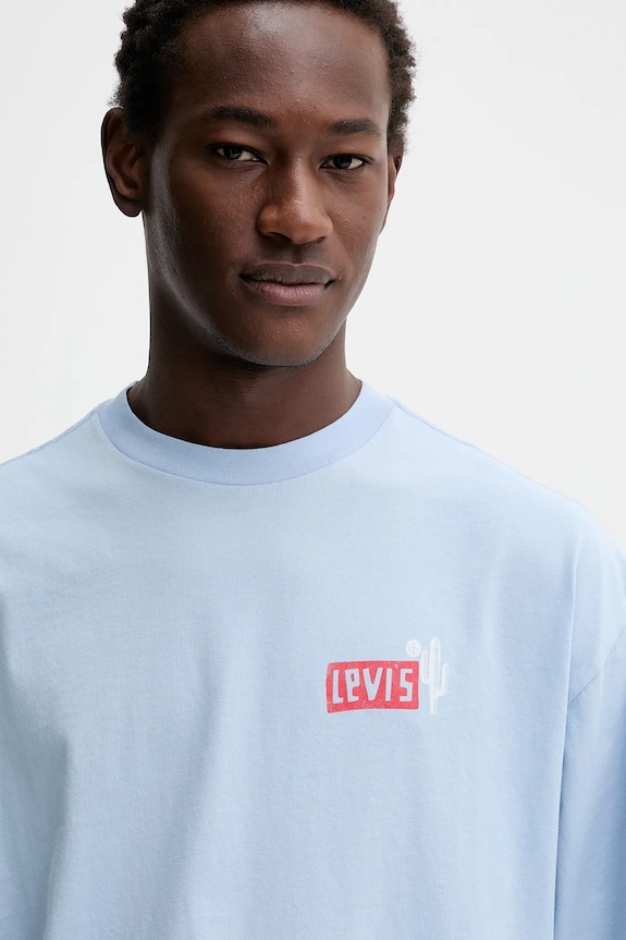 Levi's t-shirt bawełniany niebieski 000G4.0019
