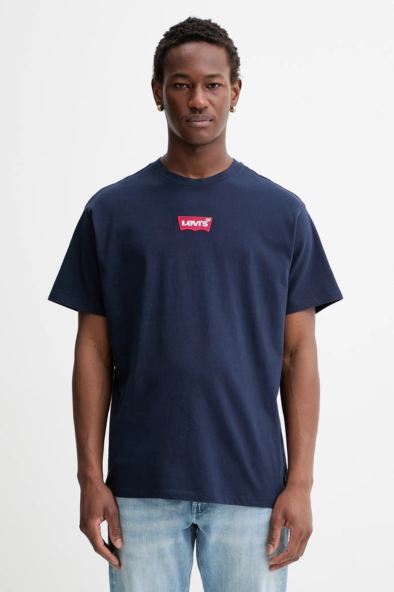 Oblečenie Bavlnené tričko Levi's 87373.0220 tmavomodrá