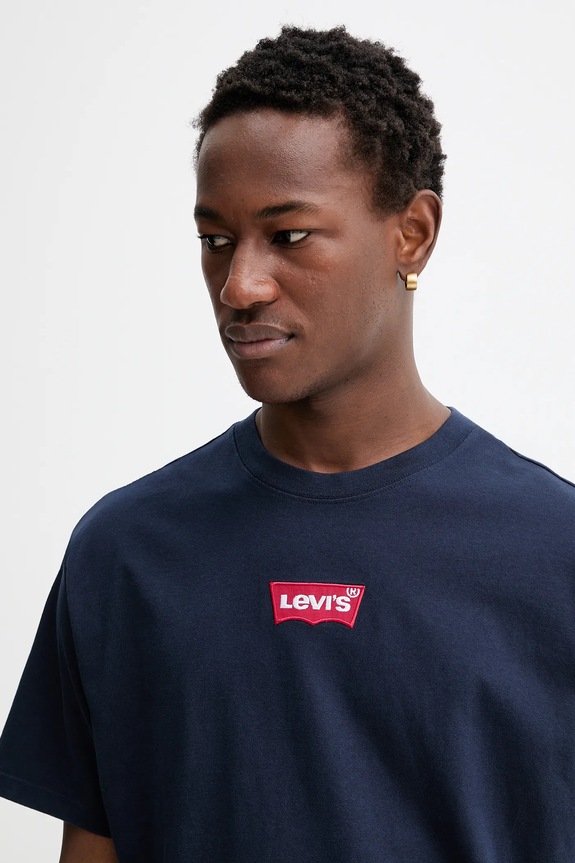 Bavlnené tričko Levi's tmavomodrá 87373.0220