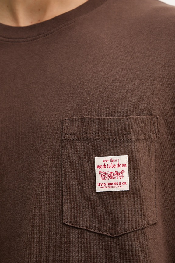 Levi's pamut póló A5850.0025 barna