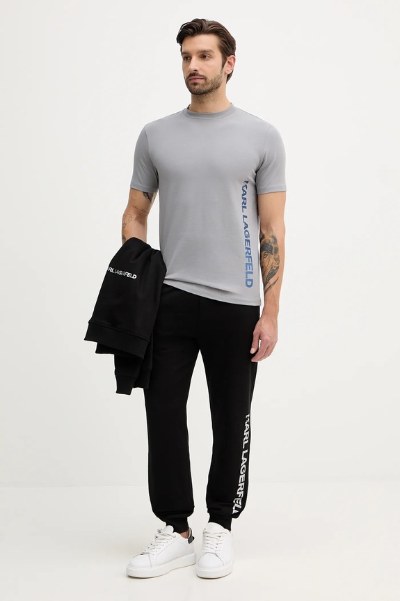 Tričko Karl Lagerfeld 554235.755401 sivá AW25