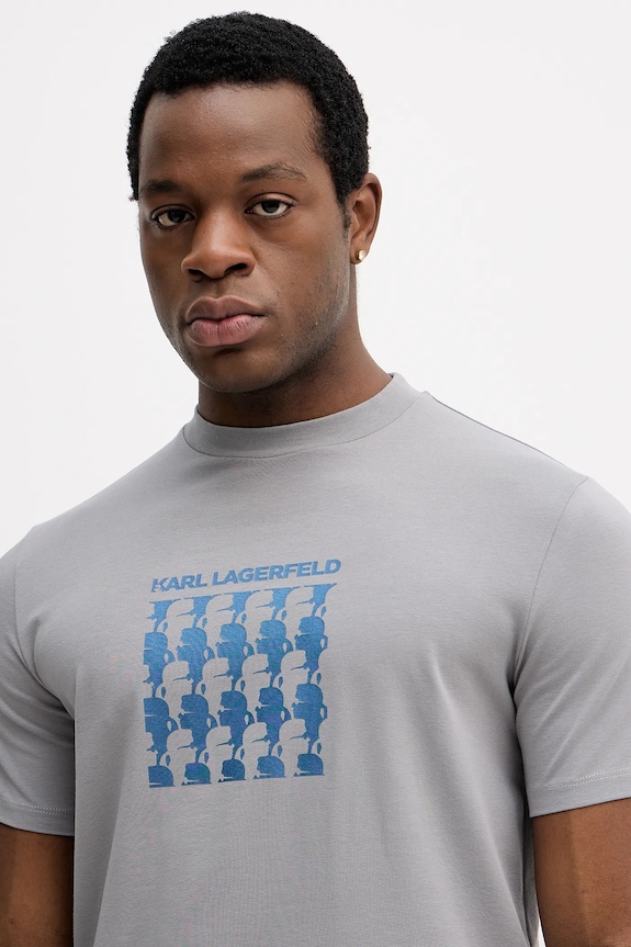 Majica kratkih rukava Karl Lagerfeld siva 554235.755402