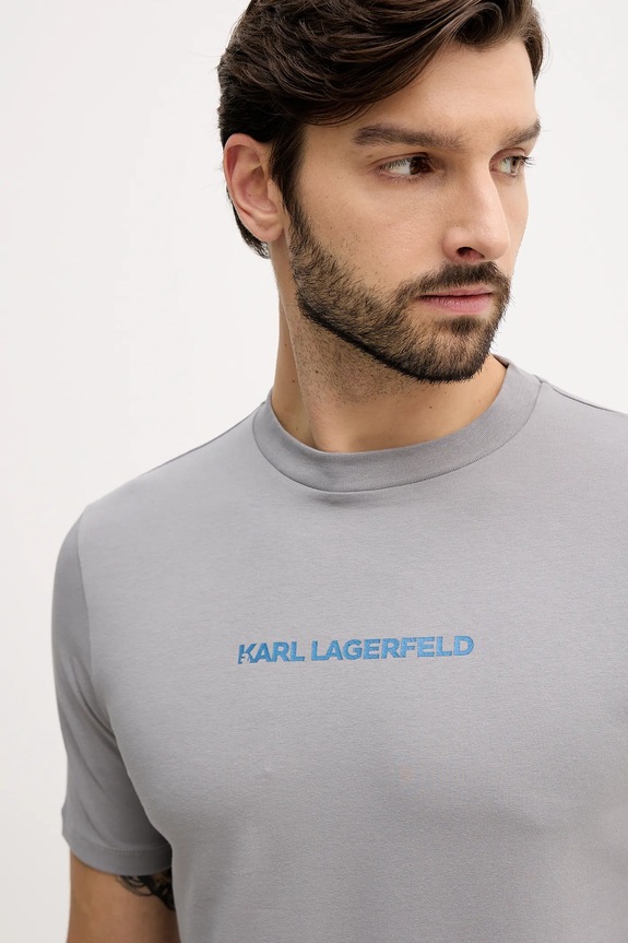Majica kratkih rukava Karl Lagerfeld siva 554235.755403