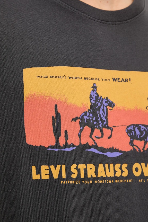 Bavlnené tričko Levi's 16143.1864 sivá