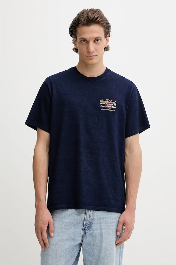 Levi's pamut póló pamut sötétkék 16143.2256