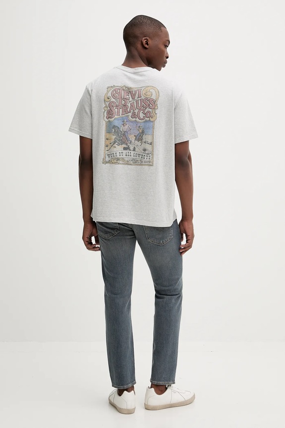 Levi's t-shirt bawełniany 16143.1816 szary AW25