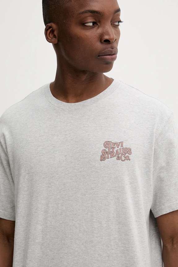 Levi's t-shirt bawełniany szary 16143.1816