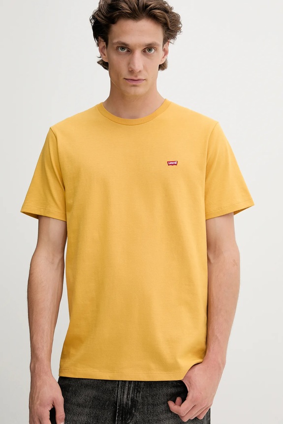 Levi's pamut póló sárga 56605.0287