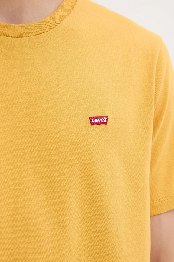 Levi's pamut póló 56605.0287 sárga