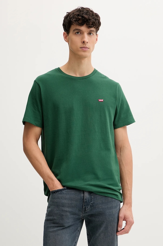 Levi's t-shirt bawełniany bawełna zielony 56605.0292