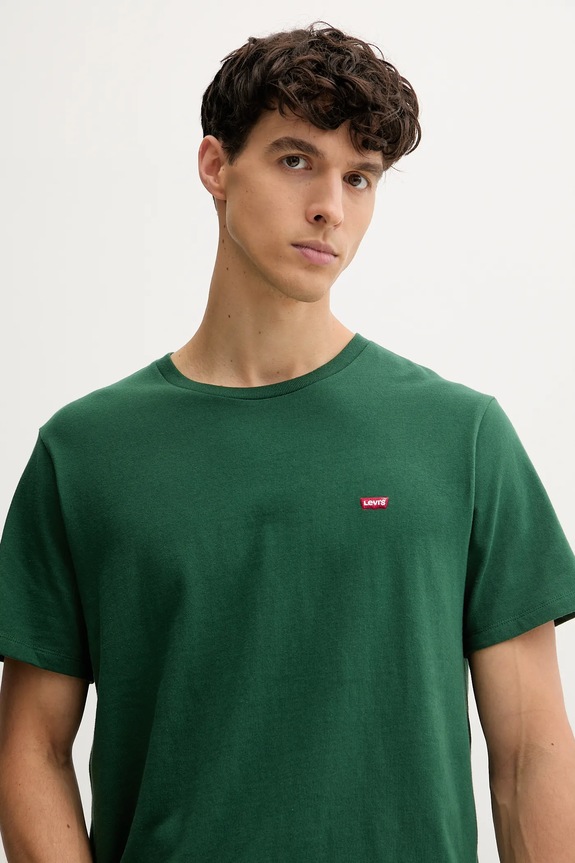 Levi's t-shirt bawełniany zielony 56605.0292