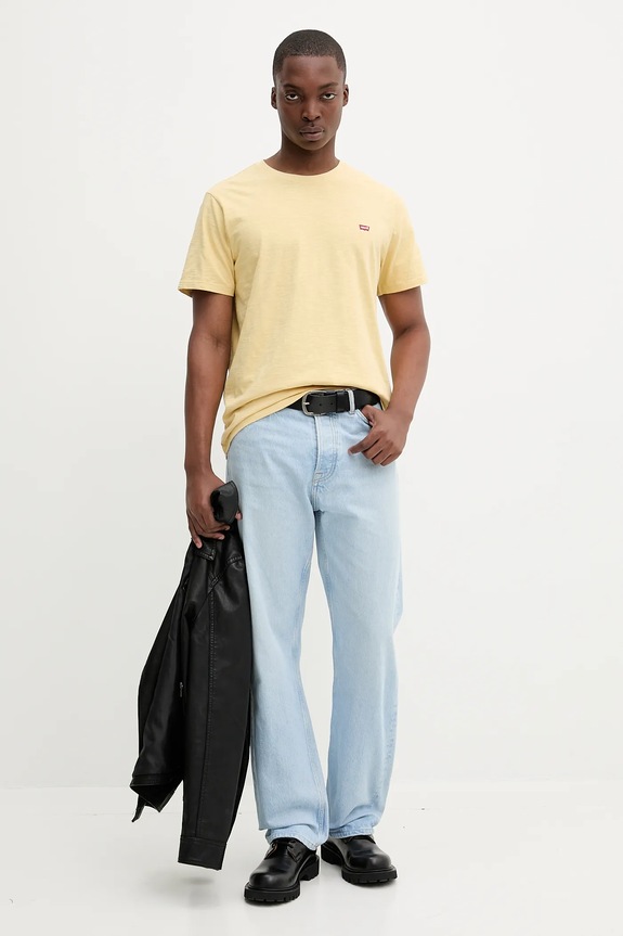 Levi's pamut póló 56605.0296 sárga AW25