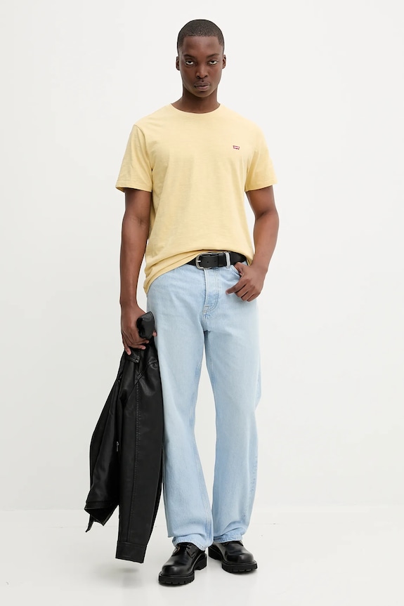 Levi's pamut póló 56605.0296 sárga AW25