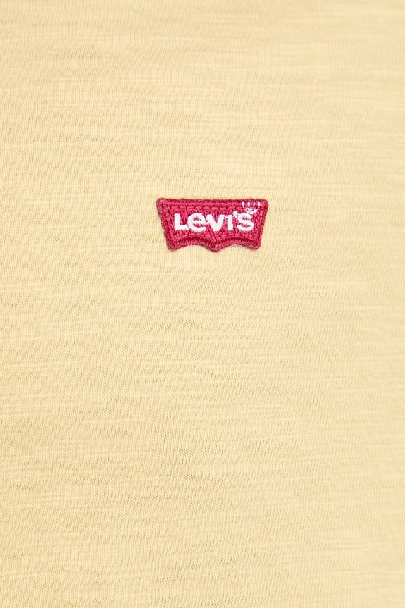 Levi's pamut póló 56605.0296 sárga
