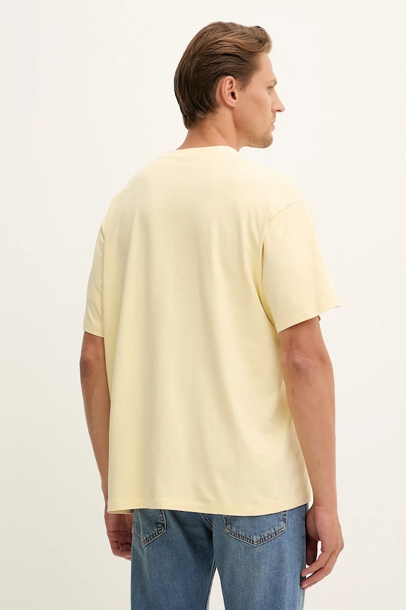 Ρούχα Βαμβακερό μπλουζάκι Levi's A0637.0140 κίτρινο