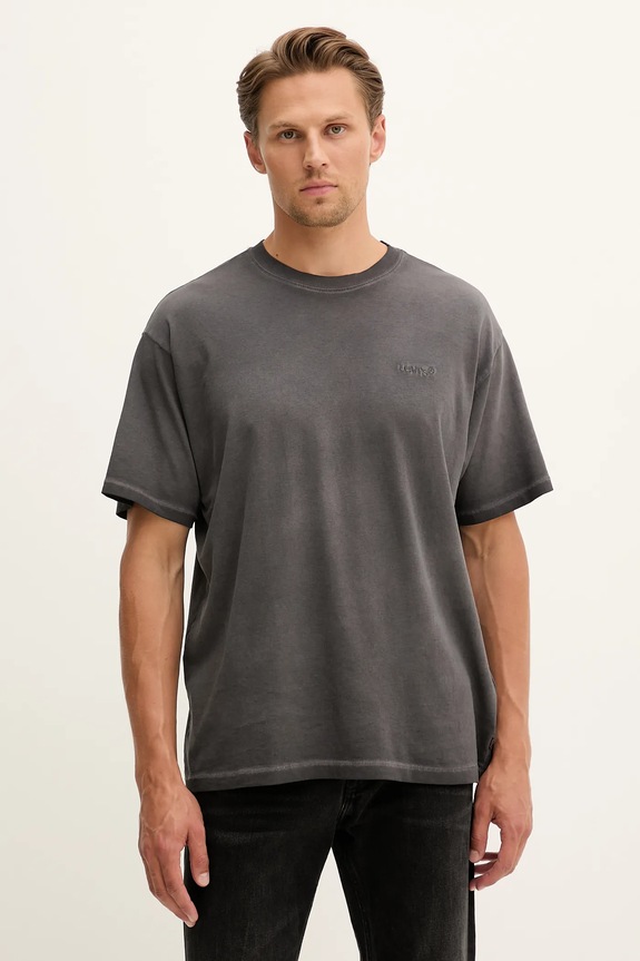 Βαμβακερό μπλουζάκι Levi's βαμβάκι γκρί A0637.0158