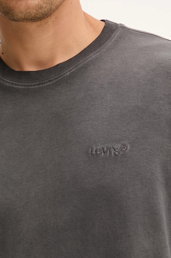 Βαμβακερό μπλουζάκι Levi's A0637.0158 γκρί