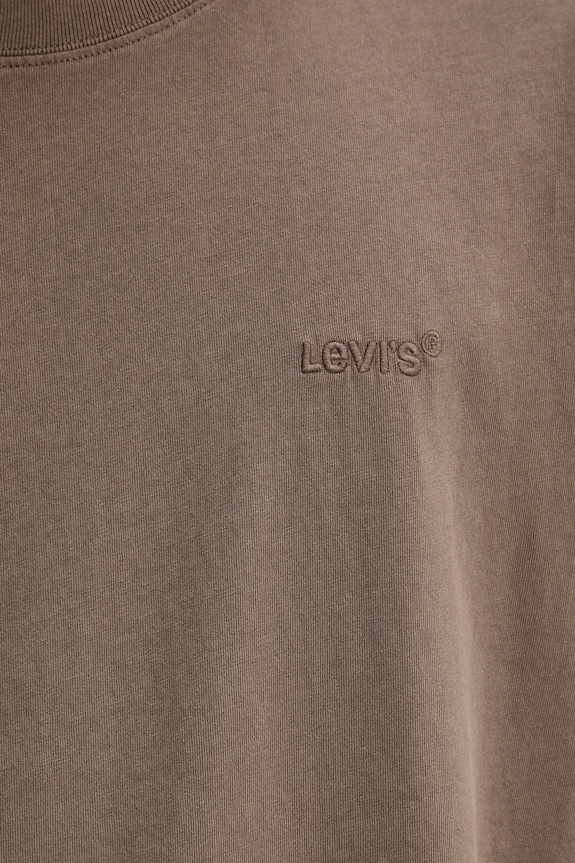Βαμβακερό μπλουζάκι Levi's A0637.0175 καφέ
