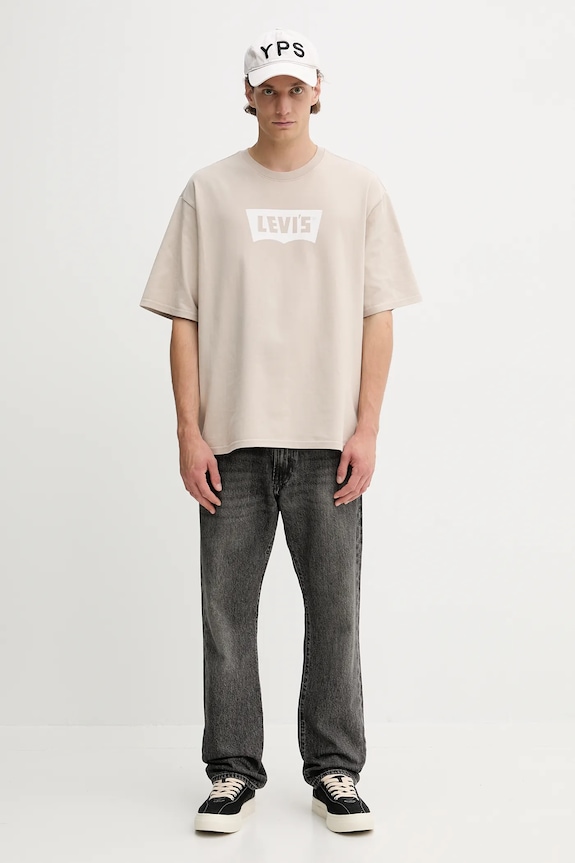 Βαμβακερό μπλουζάκι Levi's A5805.0040 μπεζ AW25
