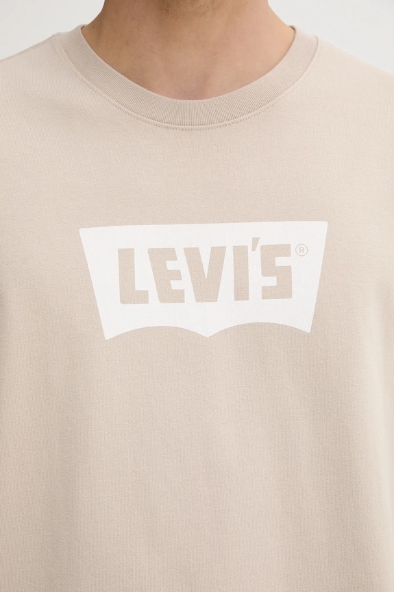 Levi's pamut póló A5805.0040 bézs