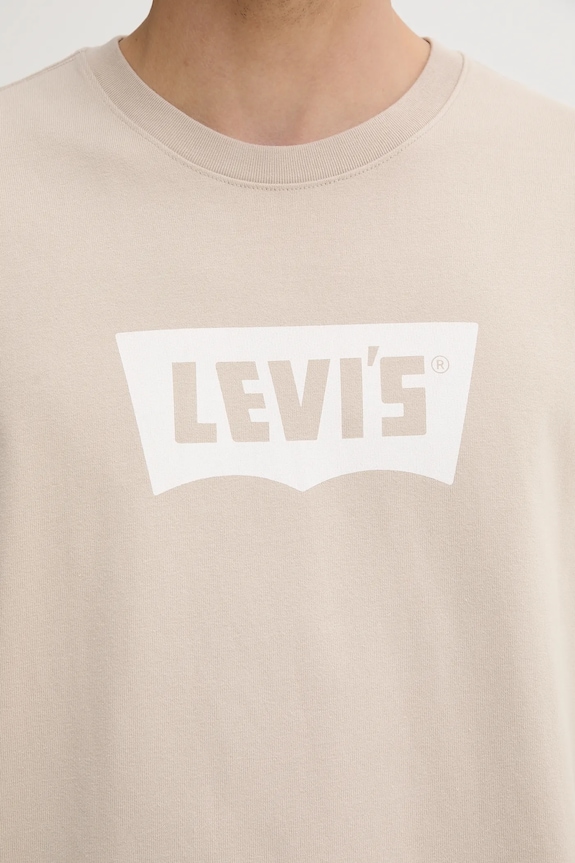 Βαμβακερό μπλουζάκι Levi's A5805.0040 μπεζ