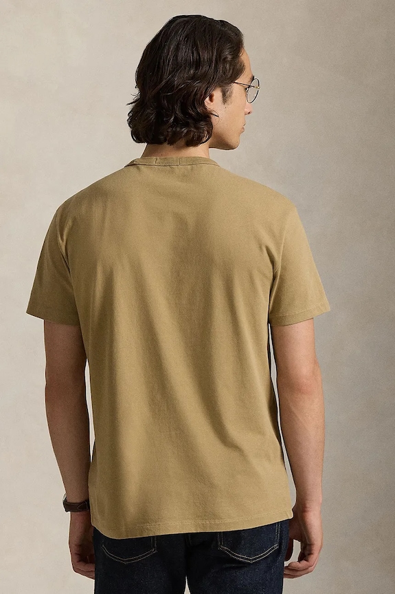 Polo Ralph Lauren pamut póló 710P07548 sárga AW25