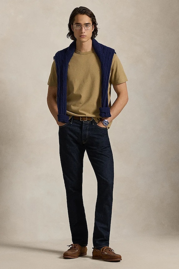 Ruházat Polo Ralph Lauren pamut póló 710P07548 sárga