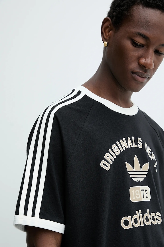 adidas Originals tricou din bumbac OG Dept Tee negru KD6265