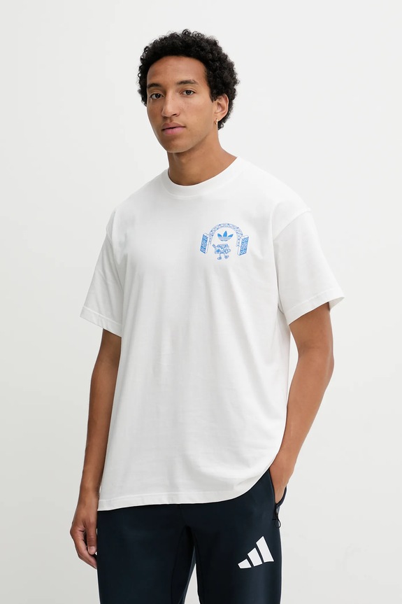 Îmbrăcăminte adidas Originals tricou din bumbac Music Fests Tee KQ9955 alb
