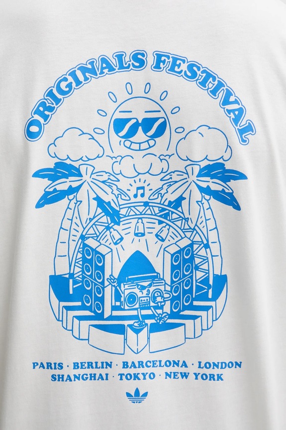adidas Originals tricou din bumbac Music Fests Tee KQ9955
