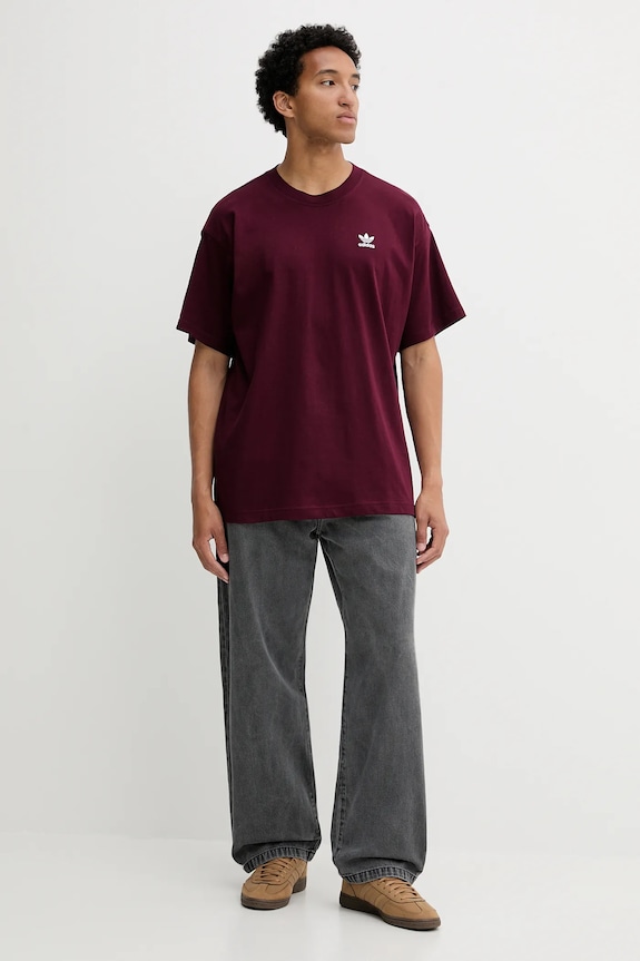 adidas Originals t-shirt bawełniany Essentials KT0779 bordowy AW25