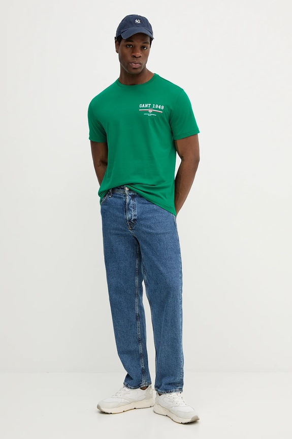 Gant pamut póló 2067044 zöld AW25