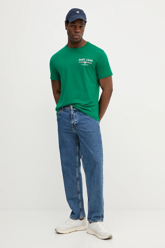 Gant pamut póló 2067044 zöld AW25