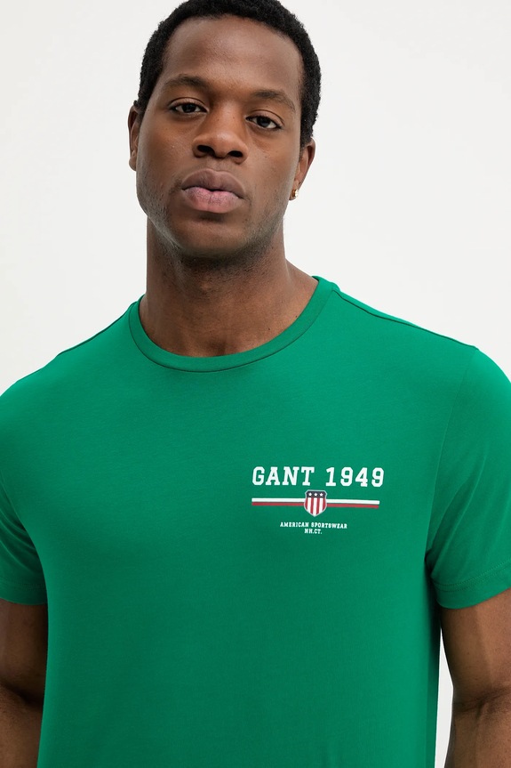 Gant pamut póló zöld 2067044